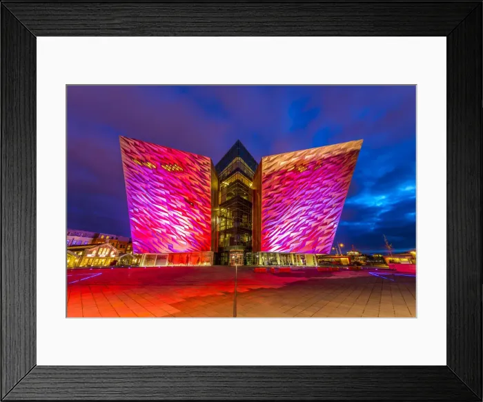 Framed Print : Titanic Building at Night, Belfast, Northern Ireland Framed Print : Titanic Building at Night, Belfast, Northern Ireland