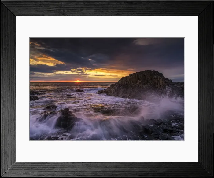 Framed Print : Giants Causeway at Sunset, Co. Antrim, Northern Ireland Framed Print : Giants Causeway at Sunset, Co. Antrim, Northern Ireland