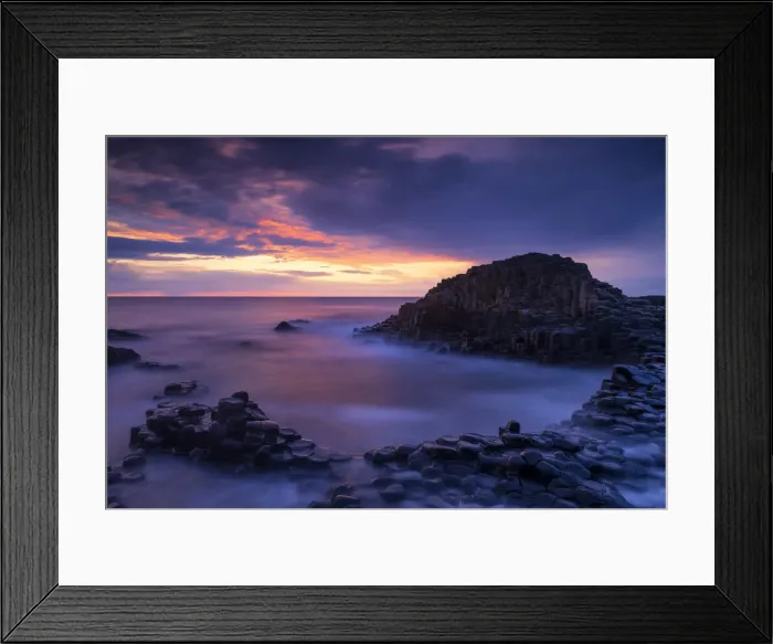 Framed Print : Giants Causeway at Sunset, Co. Antrim, Northern Ireland Framed Print : Giants Causeway at Sunset, Co. Antrim, Northern Ireland