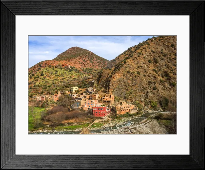 Framed Print : Ourika valley, Province Al Haouz, High Atlas, Morocco