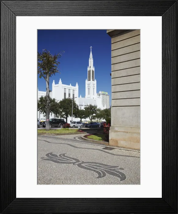 Framed Print : City Hall and Cathedral of Nossa Senhora de Conceicao, Maputo, Mozambique