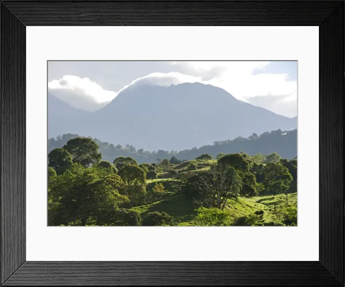 Framed Print : Looming shadow of Volcan Baru overlooking Rain Forest below, Panama, Central America Framed Print : Looming shadow of Volcan Baru overlooking Rain Forest below, Panama, Central America