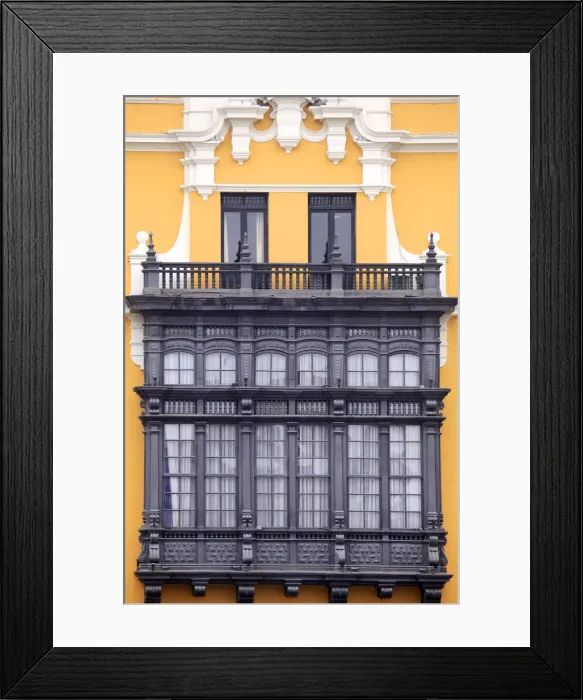 Framed Print : South America, Peru, Lima, wooden balcony window on Lima Municipal Palace (Palacio Framed Print : South America, Peru, Lima, wooden balcony window on Lima Municipal Palace (Palacio