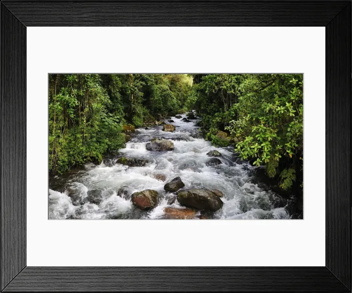 Framed Print : Caldera Creek rapids in Boquete, Panama, Central America Framed Print : Caldera Creek rapids in Boquete, Panama, Central America