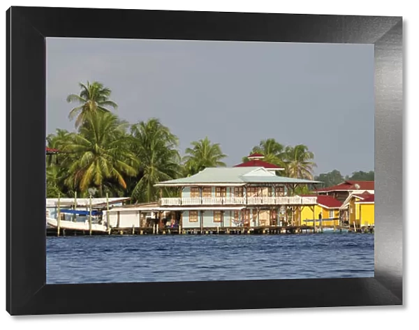 Houses on the water at Bocas del Toro, Panama, Central America