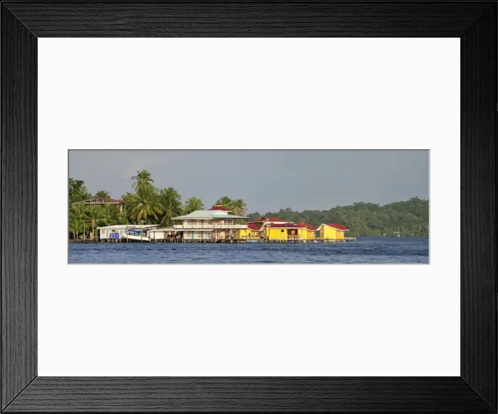 Framed Print : Houses on the water at Bocas del Toro, Panama, Central America