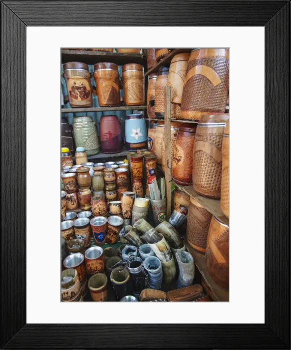 Framed Print : Flasks for mate (tea), Asuncion, Paraguay Framed Print : Flasks for mate (tea), Asuncion, Paraguay