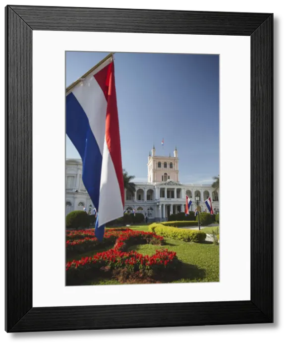Framed Print : Paraguayan flags in front of Palacio de Gobierno (Government Palace), Asuncion, Paraguay Framed Print : Paraguayan flags in front of Palacio de Gobierno (Government Palace), Asuncion, Paraguay