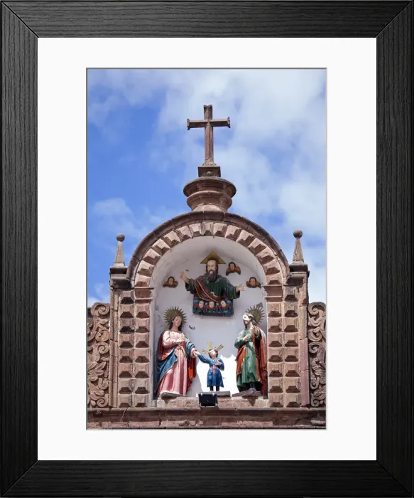 Framed Print : South America, Peru, Cusco. A representation of the holy family - Mary, Joseph Framed Print : South America, Peru, Cusco. A representation of the holy family - Mary, Joseph