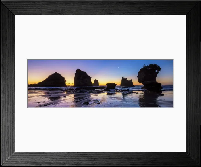 Framed Print : Motukiekie Beach at Sunset, New Zealand Framed Print : Motukiekie Beach at Sunset, New Zealand