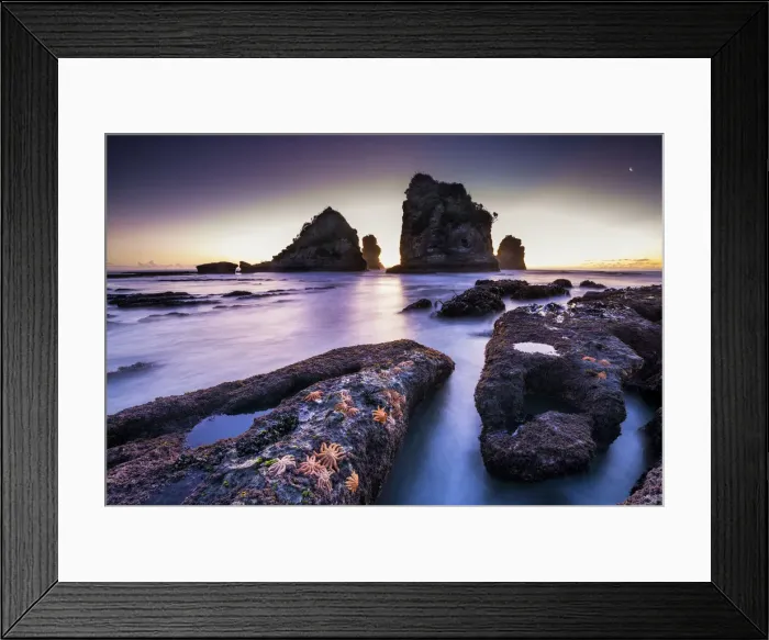 Framed Print : Motukiekie Beach at Sunset, New Zealand Framed Print : Motukiekie Beach at Sunset, New Zealand
