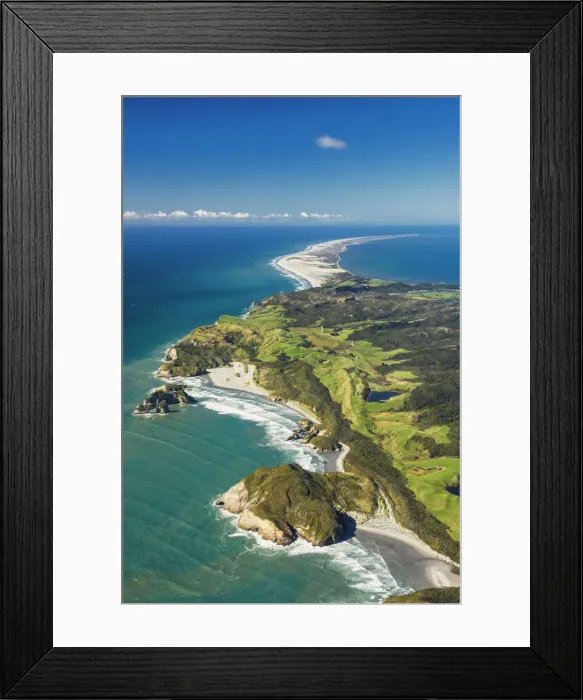 Framed Print : Aerial of Wharariki Beach & Farewell Spit, New Zealand Framed Print : Aerial of Wharariki Beach & Farewell Spit, New Zealand