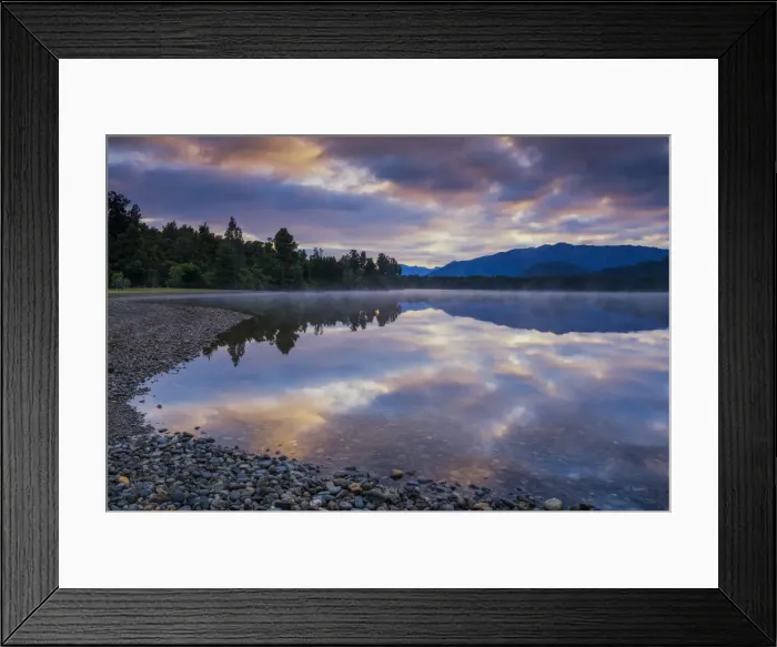 Framed Print : Lake Kaniere Reflections, New Zealand Framed Print : Lake Kaniere Reflections, New Zealand