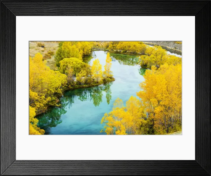 Framed Print : Ohau River in Autumn, New Zealand Framed Print : Ohau River in Autumn, New Zealand