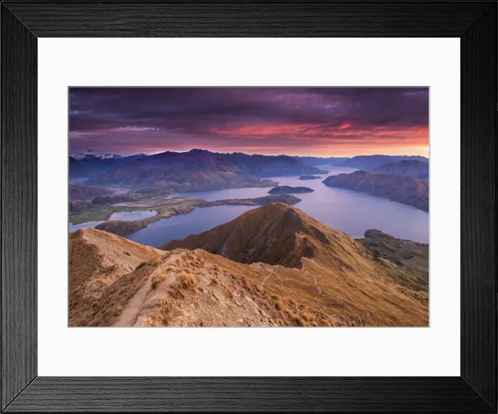 Framed Print : Sunrise from Roys Peak, Wanaka, New Zealand Framed Print : Sunrise from Roys Peak, Wanaka, New Zealand