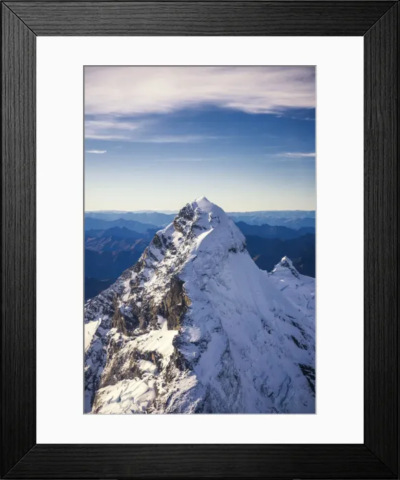 Framed Print : Aerial View of Mount Aspiring, New Zealand