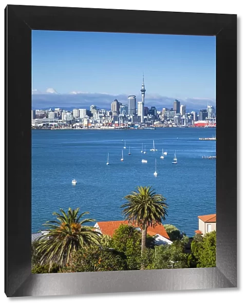 View of Auckland skyline from Devonport, Auckland, North Island, New Zealand
