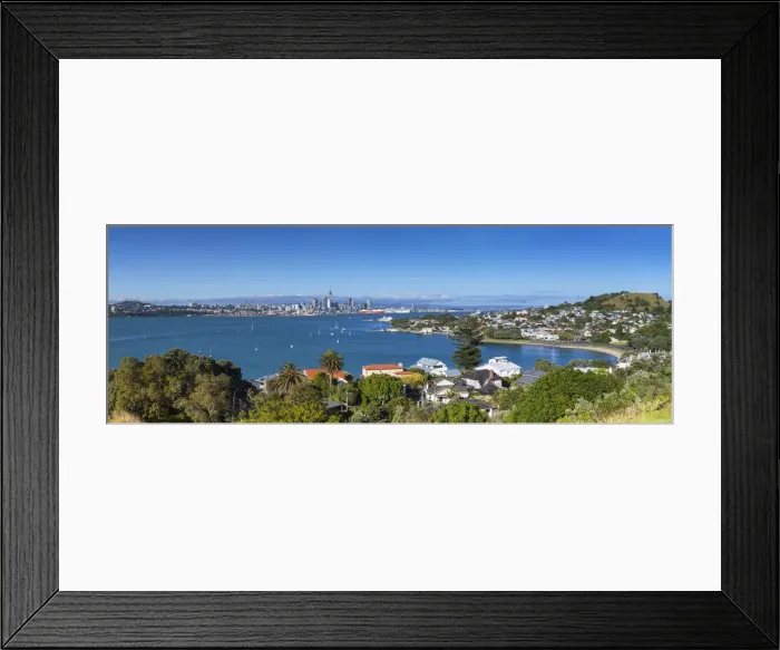 Framed Print : View of Devonport and Auckland skyline, Auckland, North Island, New Zealand Framed Print : View of Devonport and Auckland skyline, Auckland, North Island, New Zealand