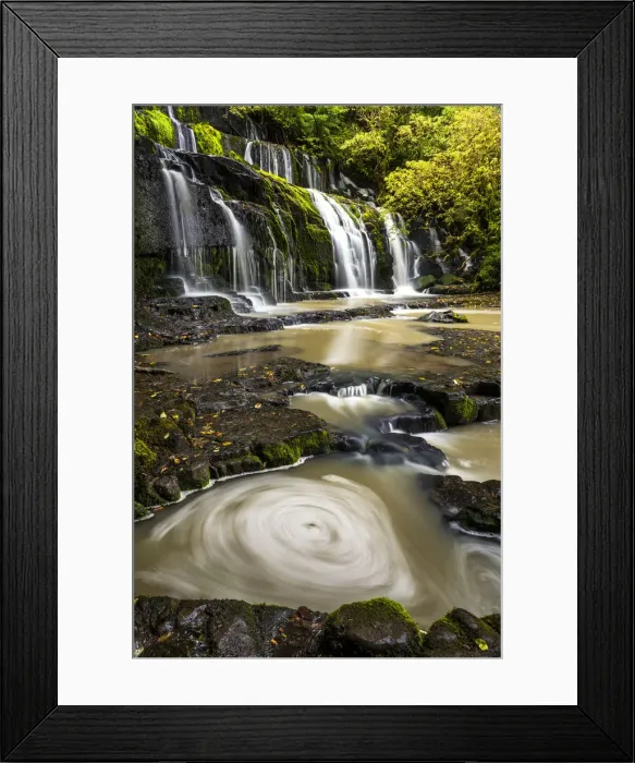 Framed Print : Purakaunui Falls, The Catlins, New Zealand Framed Print : Purakaunui Falls, The Catlins, New Zealand