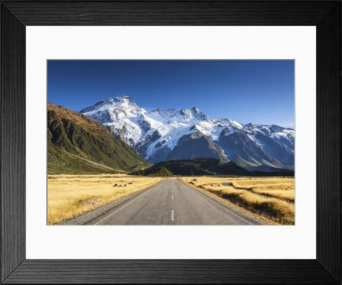 Framed Print : Road to Mt. Cook, New Zealand Framed Print : Road to Mt. Cook, New Zealand