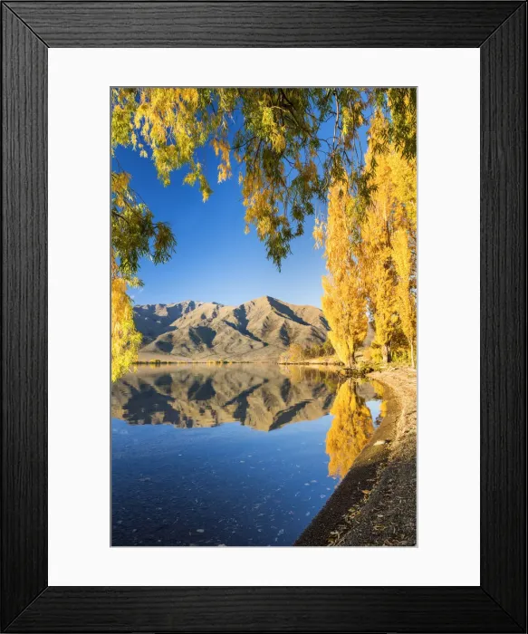 Framed Print : Lake Benmore in Autumn, New Zealand Framed Print : Lake Benmore in Autumn, New Zealand