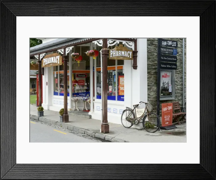 Framed Print : Oceania, New Zealand, Aotearoa, South Island, Otago, Arrowtown, Pharmacy on main street Framed Print : Oceania, New Zealand, Aotearoa, South Island, Otago, Arrowtown, Pharmacy on main street