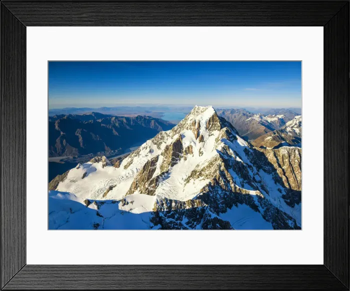 Framed Print : Aerial View of Mt. Cook, New Zealand