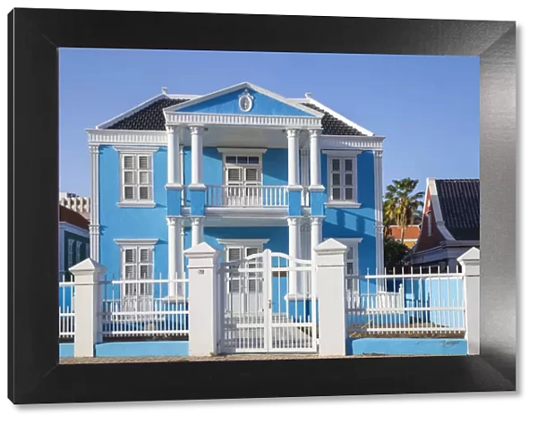 Curacao, Willemstad, Pietermaai, Colonial building on Plasa Horacio Hoyer