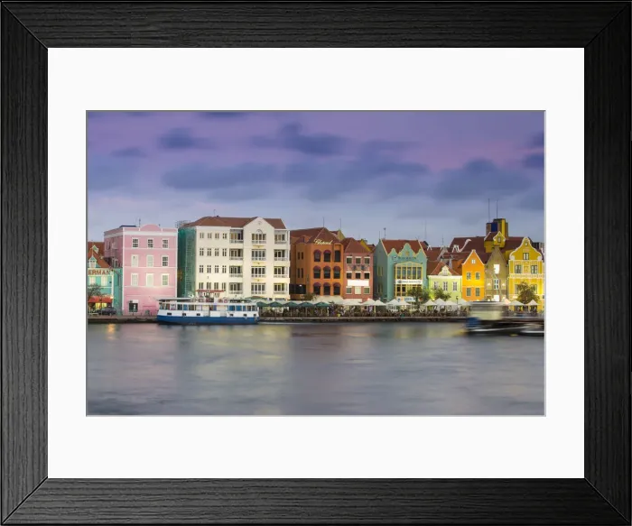 Framed Print : Curacao, Willemstad, View of St Anna Bay, looking towards the Dutch colonial buildings Framed Print : Curacao, Willemstad, View of St Anna Bay, looking towards the Dutch colonial buildings