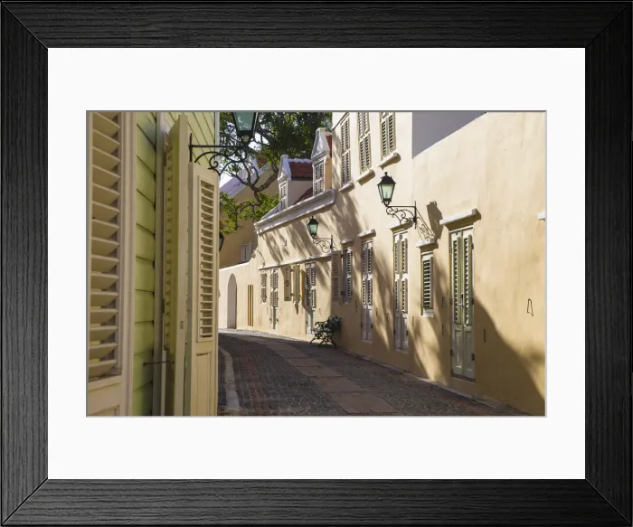 Framed Print : Curacao, Willemstad, Otrobanda, Kura Hulanda Hotel Framed Print : Curacao, Willemstad, Otrobanda, Kura Hulanda Hotel