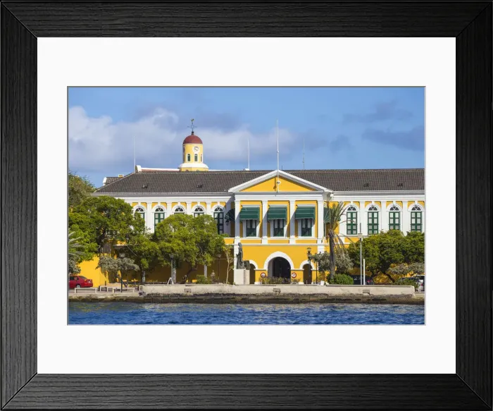 Framed Print : Curacao, Willemstad, Punda, Fort Amsterdam, Governors Palace and Fort Church museum