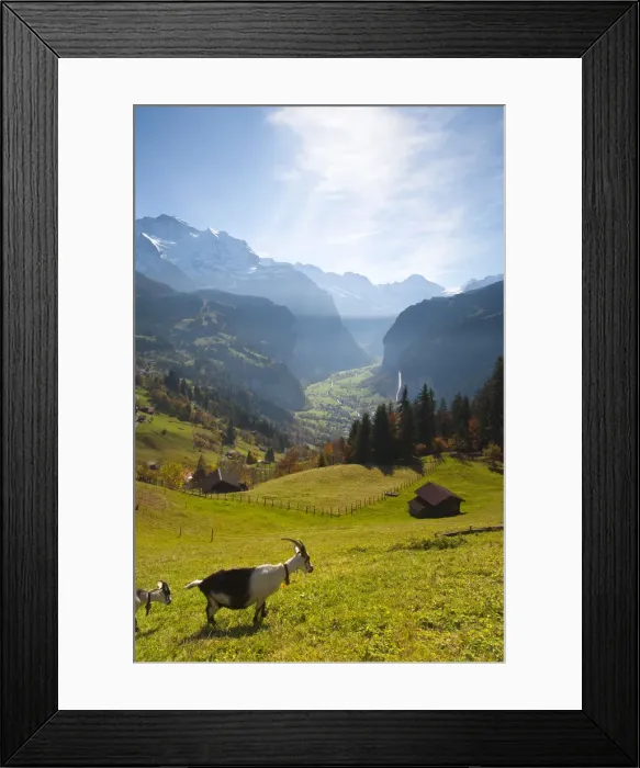 Framed Print : Wengen & Lauterbrunnen valley, Berner Oberland, Switzerland Framed Print : Wengen & Lauterbrunnen valley, Berner Oberland, Switzerland