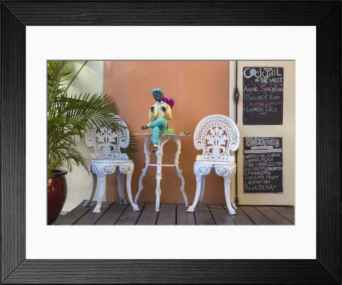 Framed Print : Curacao, Willemstad, Otrobanda, Bar at Kura Hulanda Hotel Framed Print : Curacao, Willemstad, Otrobanda, Bar at Kura Hulanda Hotel