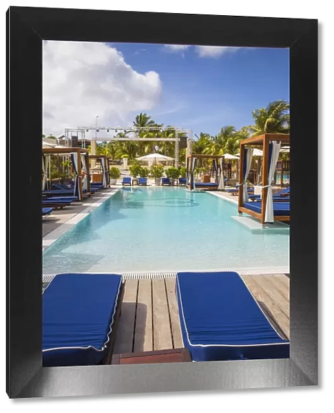 Curacao, Willemstad, Outdoor swimming pool at Seaquarium beach, also known as Mambo beach