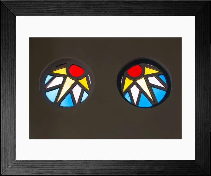 Framed Print : Curacao, Church stained glass window, near Playa Forti Framed Print : Curacao, Church stained glass window, near Playa Forti