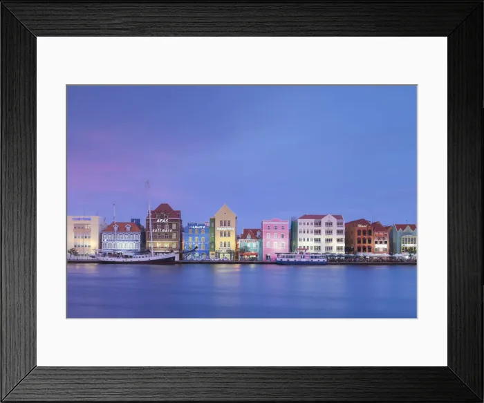 Framed Print : Curacao, Willemstad, View of St Anna Bay, looking towards the Dutch colonial buildings Framed Print : Curacao, Willemstad, View of St Anna Bay, looking towards the Dutch colonial buildings