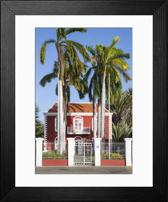 Framed Print : Curacao, Willemstad, Pietermaai, Restored Colonal building Framed Print : Curacao, Willemstad, Pietermaai, Restored Colonal building
