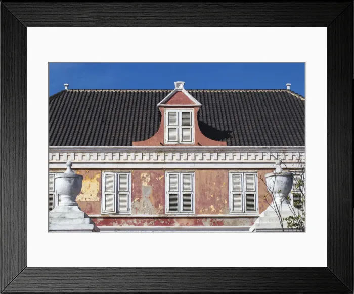 Framed Print : Curacao, Willemstad, Pietermaai, Derelect Colonial house Framed Print : Curacao, Willemstad, Pietermaai, Derelect Colonial house