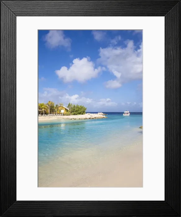 Framed Print : Curacao, Willemstad, Seaquarium beach, also known as Mambo beach Framed Print : Curacao, Willemstad, Seaquarium beach, also known as Mambo beach