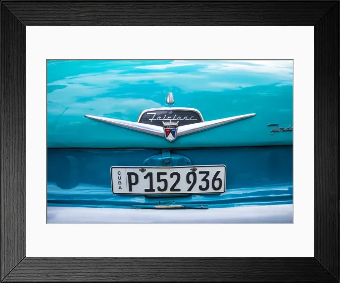 Framed Print : 1950s Ford Fairlane car, Havana, Cuba