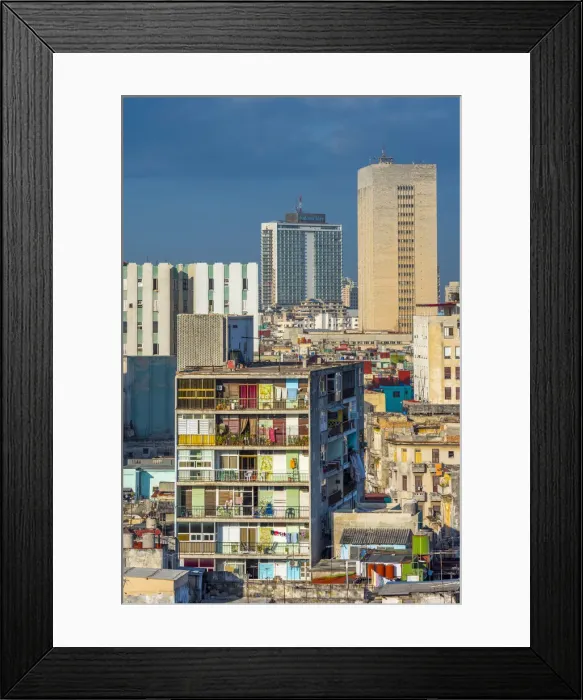 Framed Print : Cuba, Havana, Centro Habana, Habana Libre Hotel beyond in Vedado Framed Print : Cuba, Havana, Centro Habana, Habana Libre Hotel beyond in Vedado
