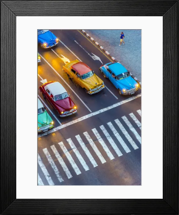 Framed Print : Cuba, Havana, Centro Habana, Prado or Paseo de Marti, classic 1950s American Framed Print : Cuba, Havana, Centro Habana, Prado or Paseo de Marti, classic 1950s American