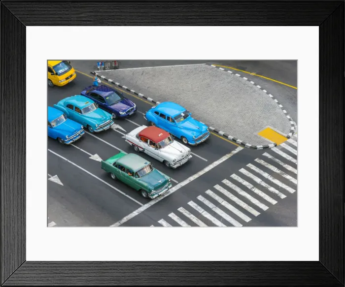 Framed Print : Cuba, Havana, Centro Habana, Prado or Paseo de Marti, classic 1950s American