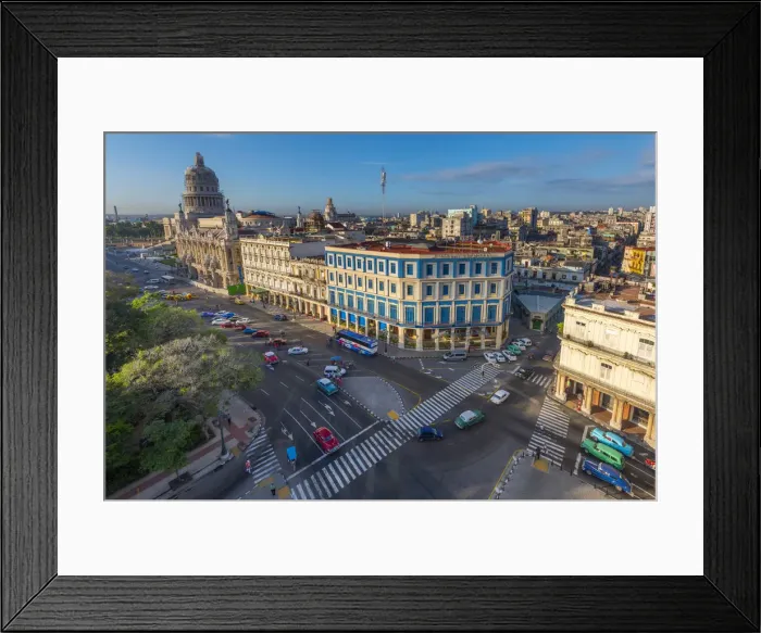 Framed Print : Cuba, Havana, Capitolio and Hotel Inglaterra Framed Print : Cuba, Havana, Capitolio and Hotel Inglaterra