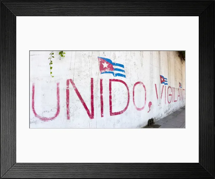 Framed Print : Cuba, Havana, Communist Party Grafitti Framed Print : Cuba, Havana, Communist Party Grafitti