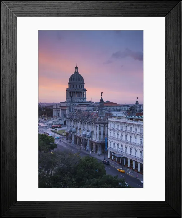 Framed Print : Capitolio, Gran Teatro and Inglaterra Hotel, Havana, Cuba