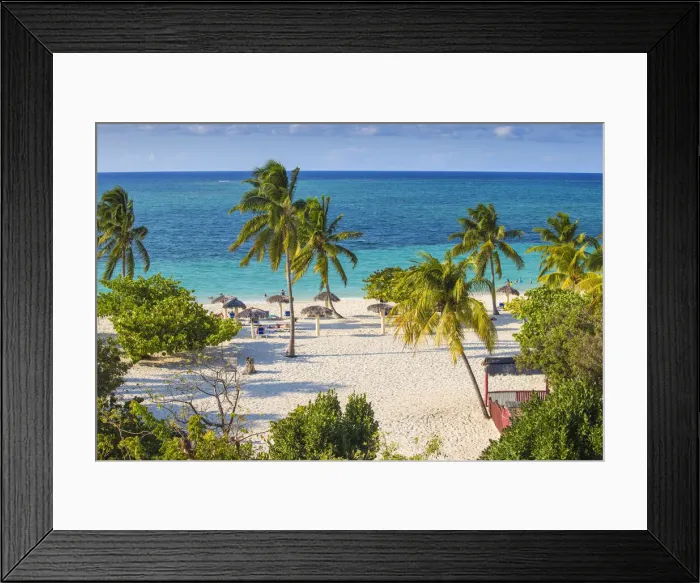 Framed Print : Cuba, Holguin Province, Playa Esmeralda