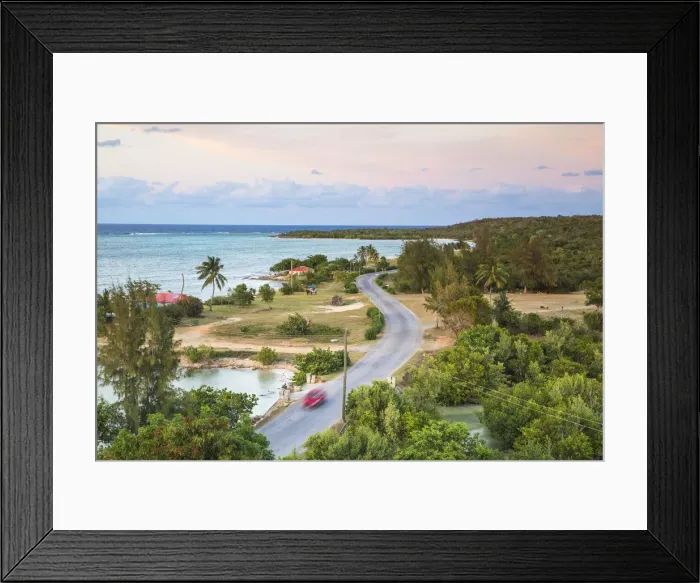 Framed Print : Cuba, Holguin, Playa Guardalvaca, Coastal road at Playa Guardalvaca Framed Print : Cuba, Holguin, Playa Guardalvaca, Coastal road at Playa Guardalvaca