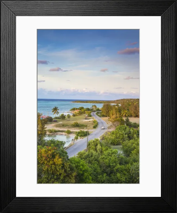 Framed Print : Cuba, Holguin, Playa Guardalvaca, Coastal road at Playa Guardalvaca Framed Print : Cuba, Holguin, Playa Guardalvaca, Coastal road at Playa Guardalvaca