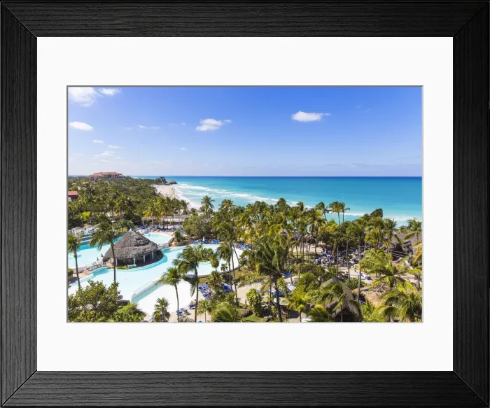 Framed Print : Cuba, Varadero, View over Melia Varadero Hotel swimming pool towards Xanadu mansion Framed Print : Cuba, Varadero, View over Melia Varadero Hotel swimming pool towards Xanadu mansion